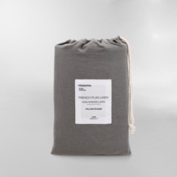 FUNDA DE ALMOHADA FRENCH FLAX LINEN Gris SET x 2