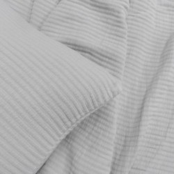 CUBRECAMA BAMBOO MUSLIN GRIS QUEEN