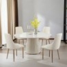 MESA DE COMEDOR WHITE STONE BLANCO CIRCULAR