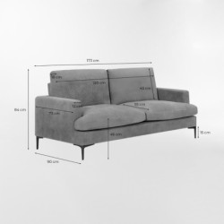 SOFA SENSE Gris 3 CUERPOS