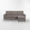 SOFA CON CHAISE SETUP Gris 3 CUERPOS