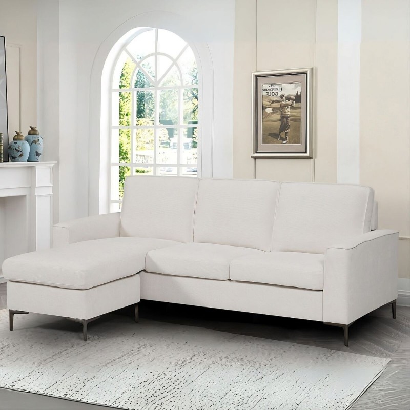 SOFA CON CHAISE SETUP Blanco 3 CUERPOS